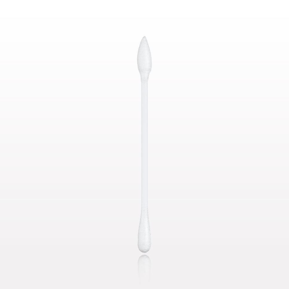 Dual Ended Point/Round Tip Swab with White Handle