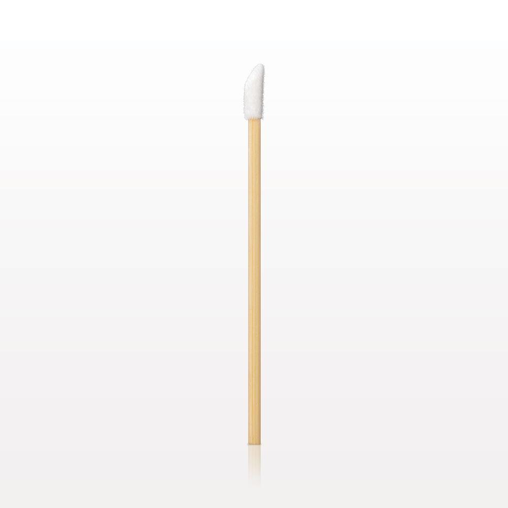 Flocked Doe Foot Lip Gloss Applicator with FSC® Certified Thin Bamboo Handle