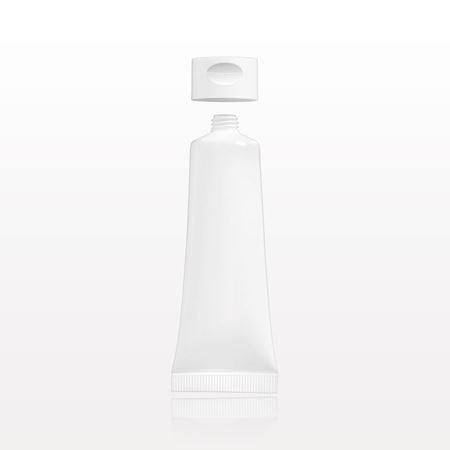 Open-Ended Tube with Foil Seal and Flip Top Cap, White