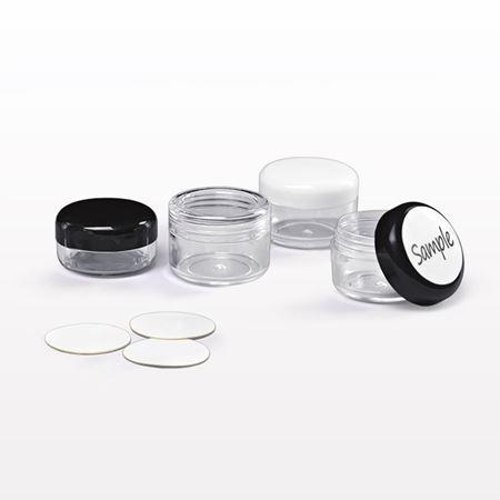 Clear Jar and Black Cap, with Writeable Labels