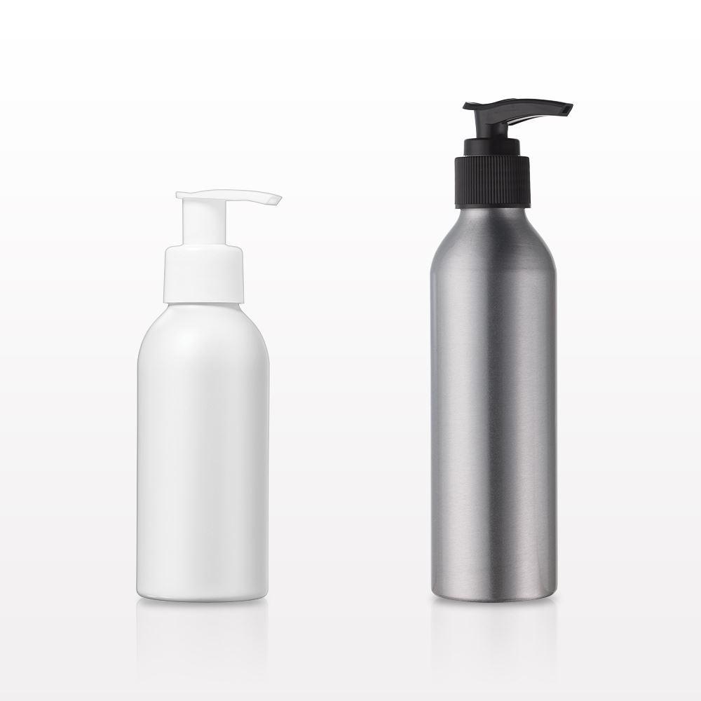Aluminum Bottle with Lotion Pump, Black