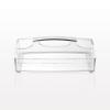 2-Compartment Rectangular Cosmetic Caddy with Carrying Handle