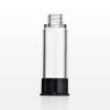 Airless Bottle, Clear with Base, Black