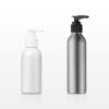 Aluminum Bottle with Lotion Pump, Matte White