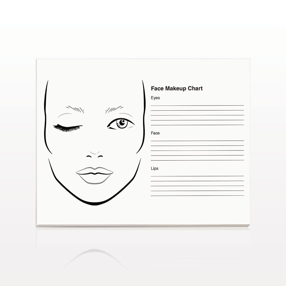 50-Page Face Makeup Chart Pad