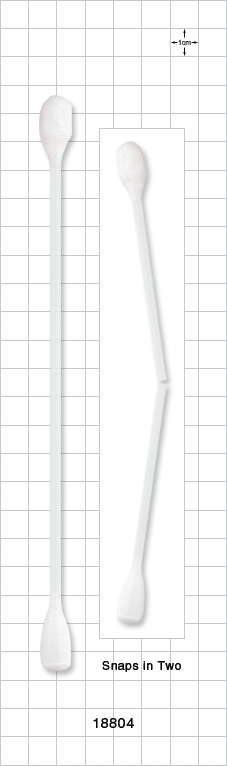 Swab-Rayon Double Tip, 8  Plastic Handle