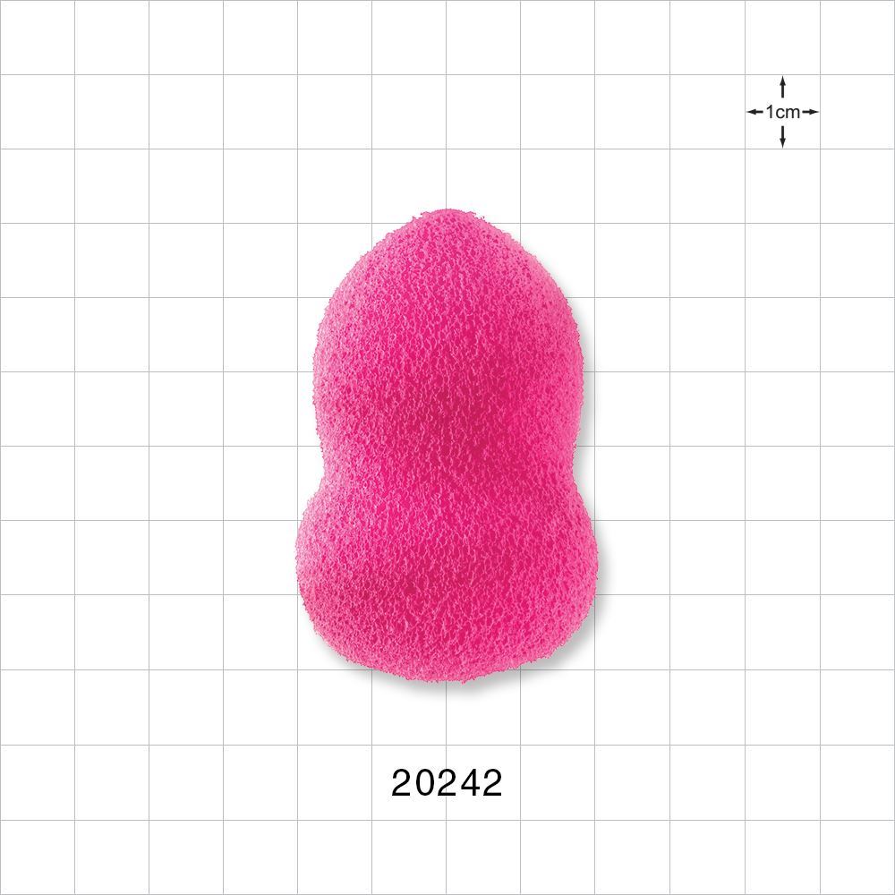 Gentle Exfoliating Oblong Sponge, Hot Pink