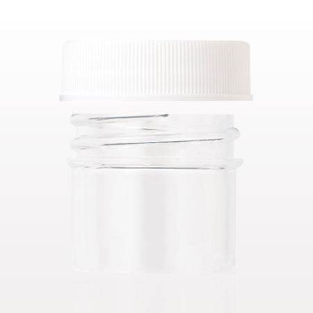 Jar, Clear and Threaded Cap with Liner, White