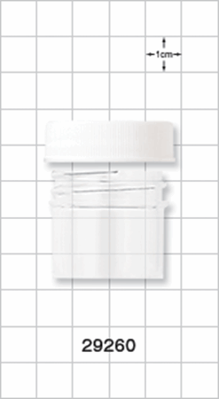 Jar, Clear and Threaded Cap with Liner, White