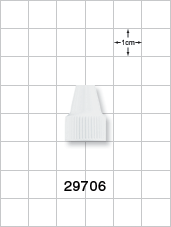 Ribbed Screw Cap, White for 29703