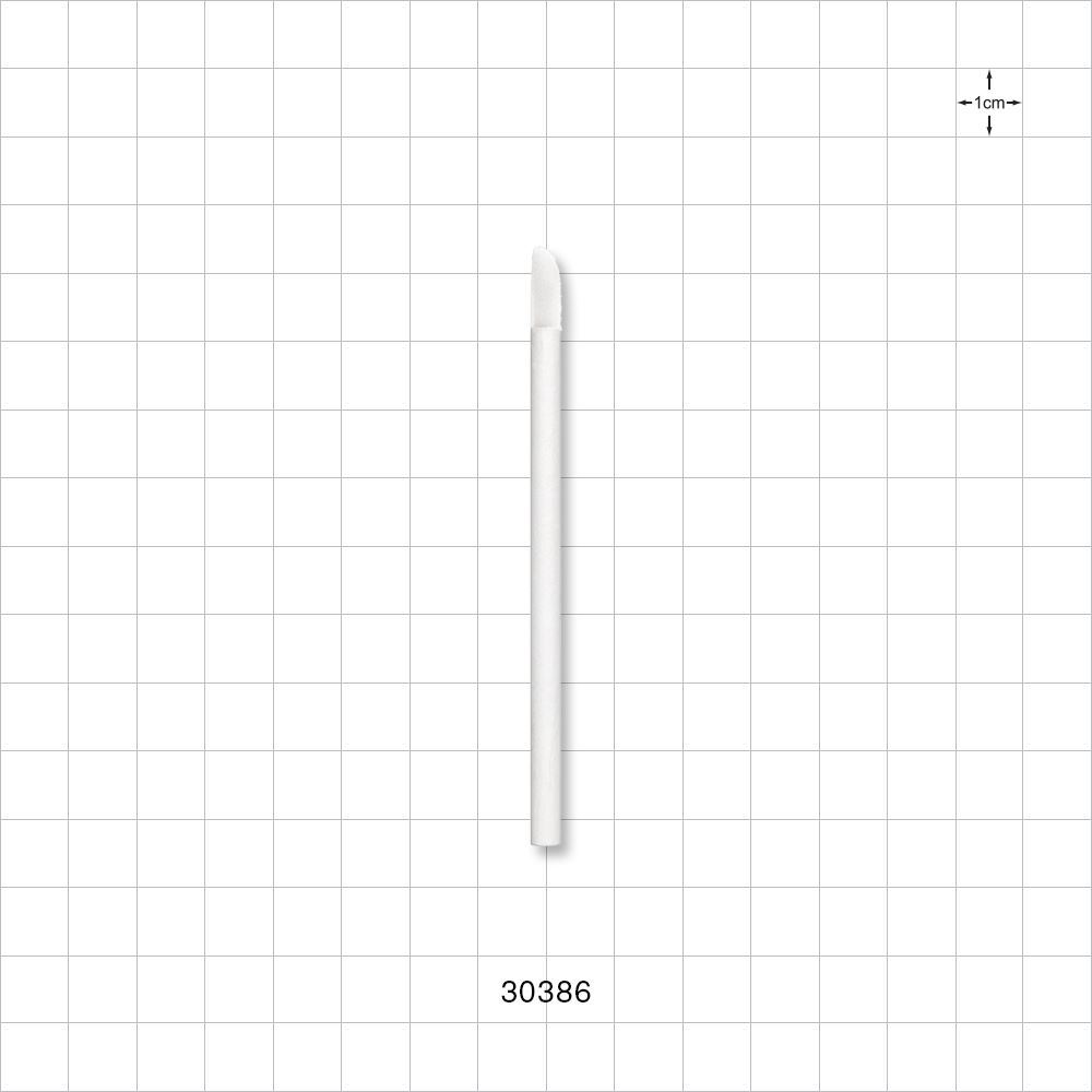 Flocked Doe Foot Lip Gloss Applicator with FSC® Certified White Paper Handle