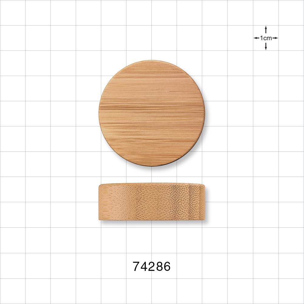 Discontinued - Lined Threaded Cap, Bamboo for 74267