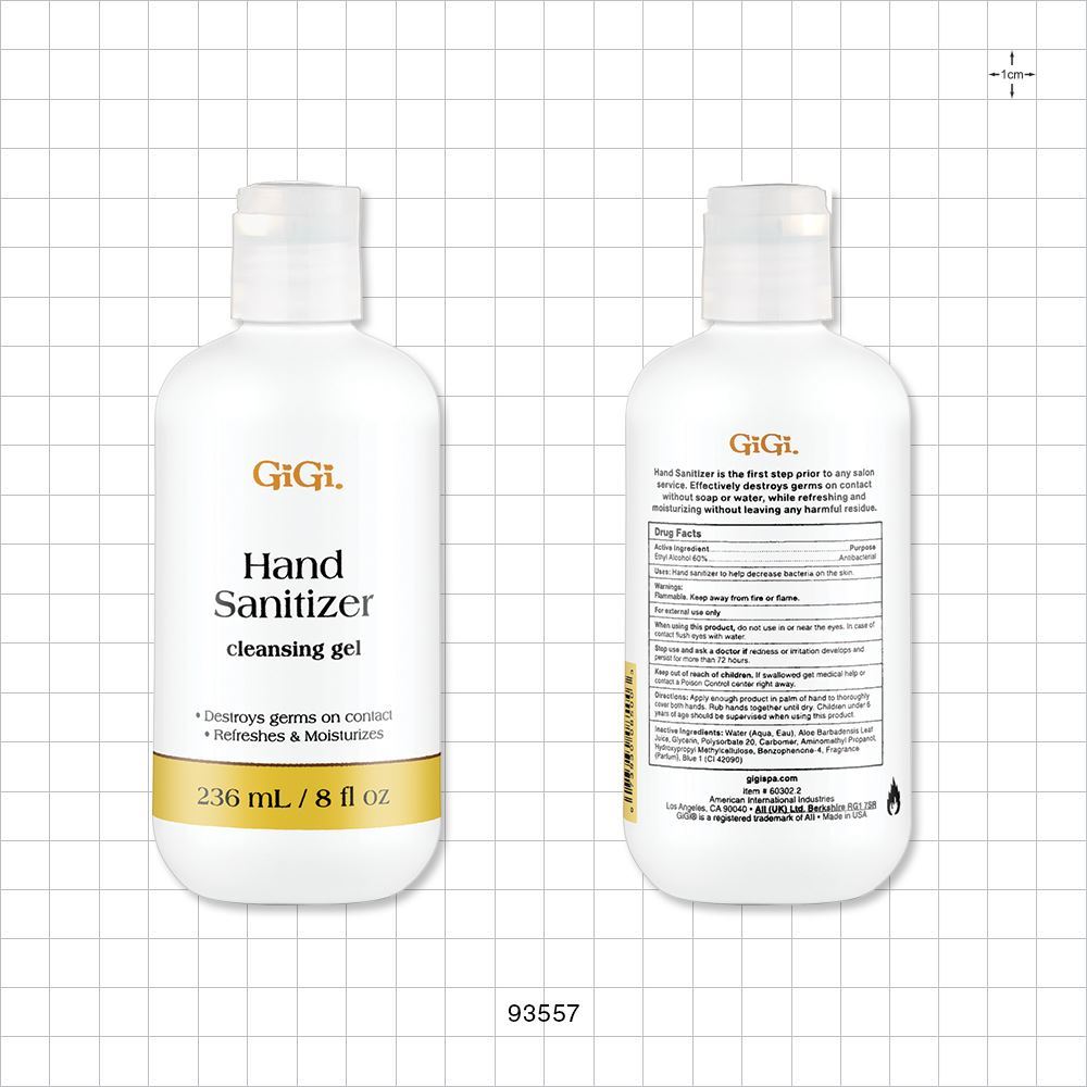 GiGi® Hand Sanitizer Cleansing Gel