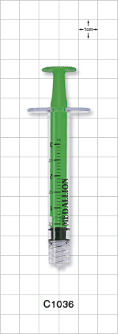 Medallion® Syringe, Male Luer Lock, Dark Green