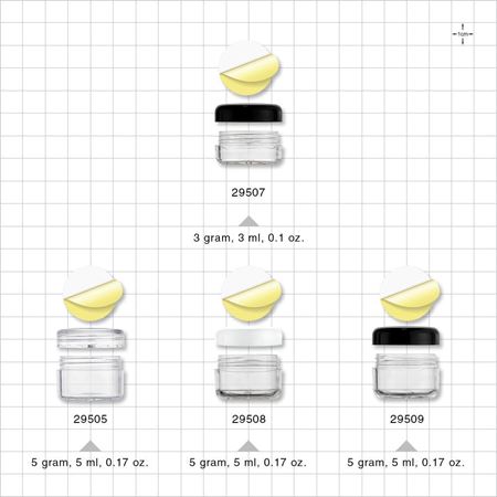 Clear Jar and BlackCap, with Writeable Labels