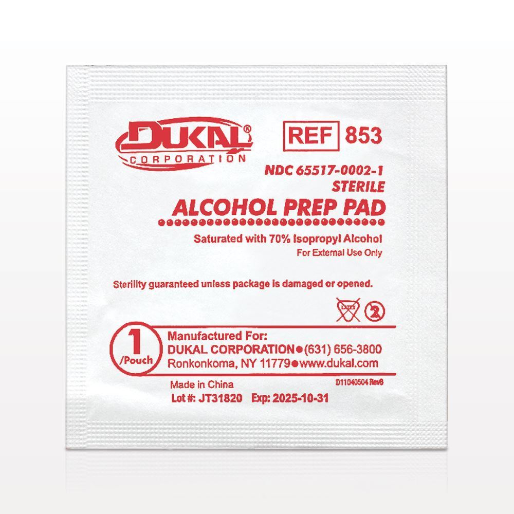 DUKAL Sterile Alcohol Prep Pads