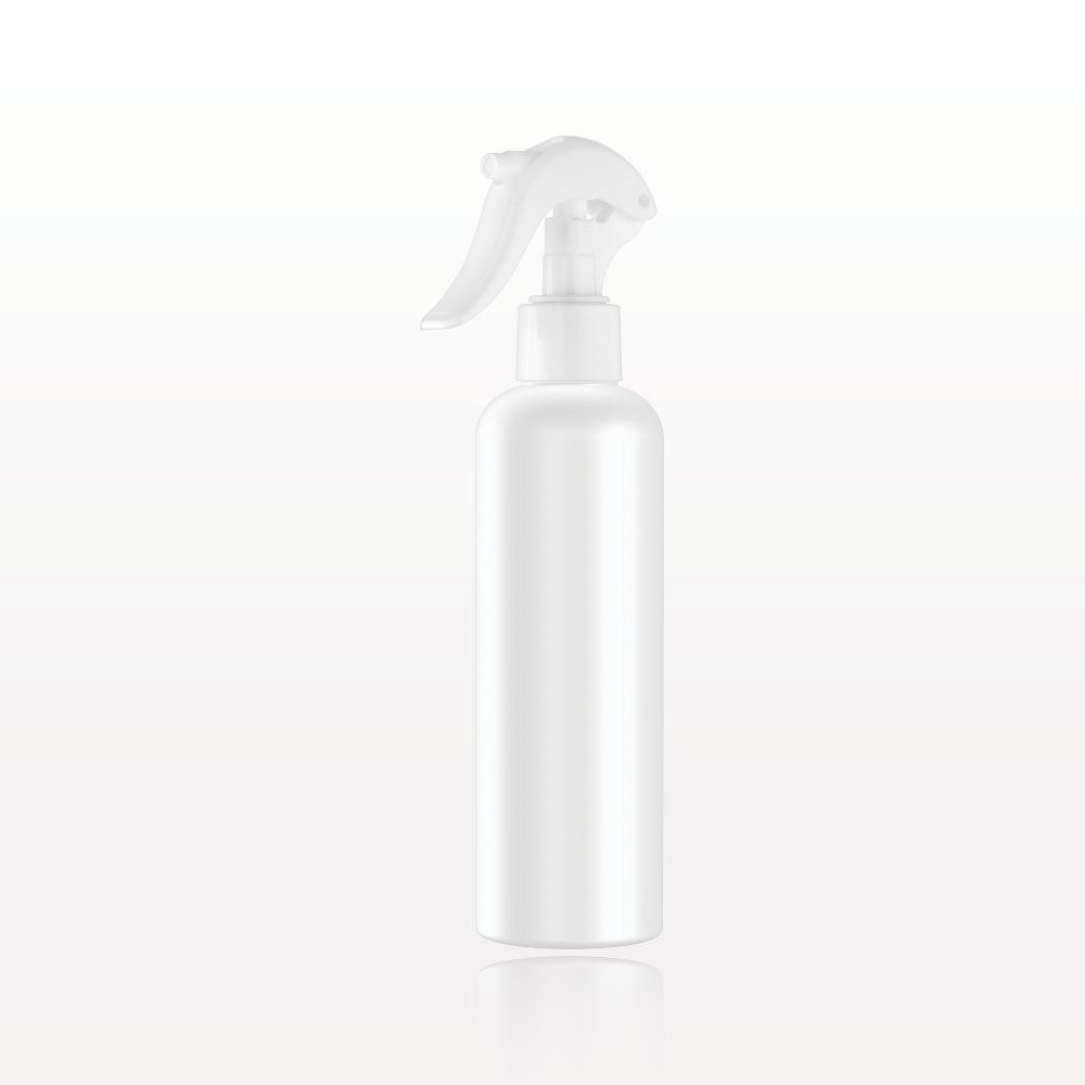 Bottle with Ergonomic Trigger Sprayer, White