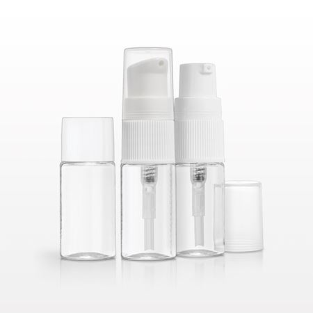 10 ml PET Bottle, Clear with Interchangeable Caps